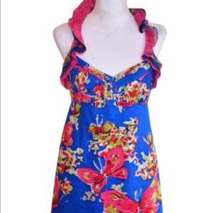 Nanette Lepore butterfly, ruffled dress; Sz. 6